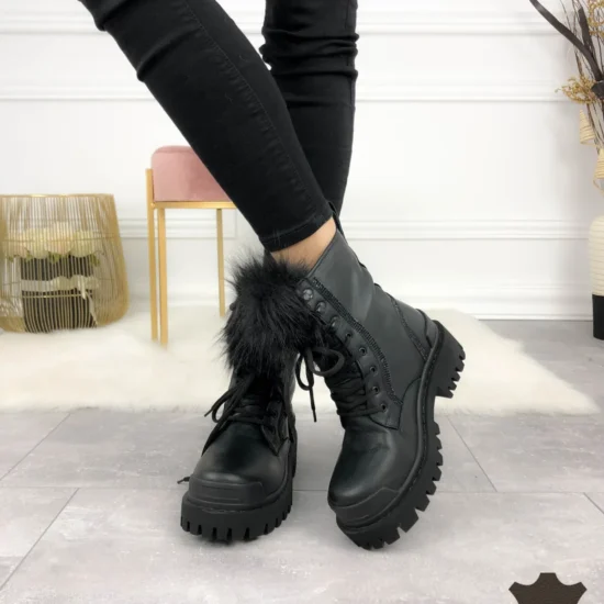 Alternative view of Кубинки естествена кожа с косъм Preto | Exclusive Collection 10086BL