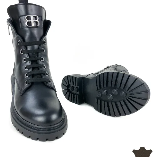 Боти естествена кожа с топла подплата Trento | Exclusive Collection 10120BL /