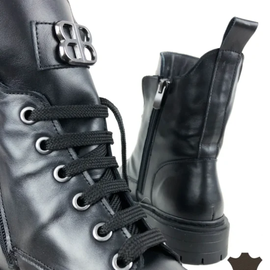 Боти естествена кожа с топла подплата Trento | Exclusive Collection 10120BL /