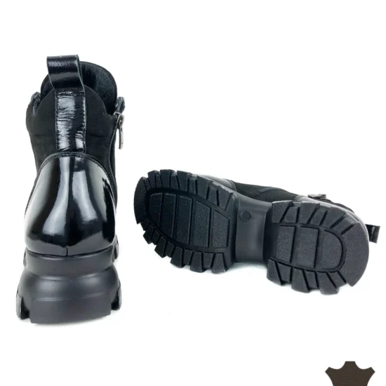 Спортни боти естествена кожа Bergamo | Exclusive Collection 10119BL /