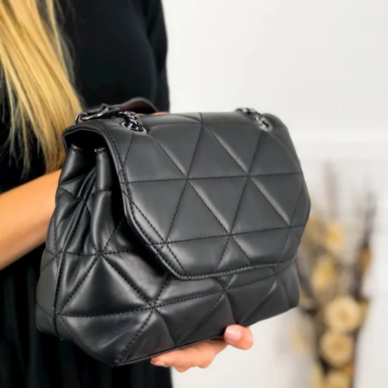 Alternative view of Ежедневна дамска чанта с дълга дръжка Soama в черен цвят 20010BL