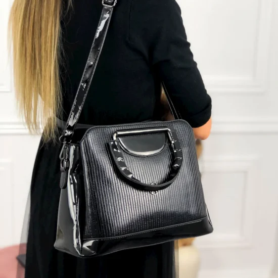 Alternative view of Официална дамска чанта Monvalo в черен цвят 20026BL