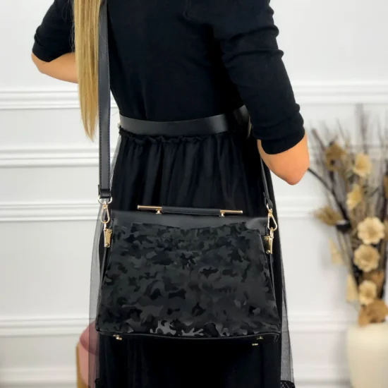 Alternative view of Официална дамска чанта с метална дръжка Calapano 20029BL