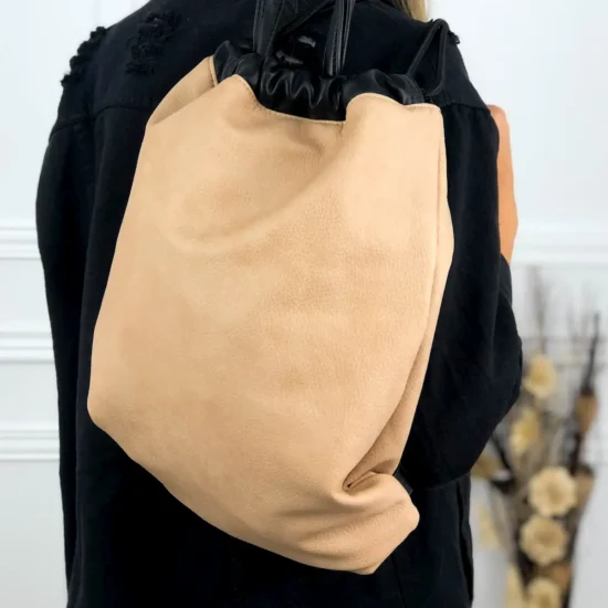 Alternative view of Дамска спортна чанта торба тип мешка Leotaro в бежов цвят 20017EE