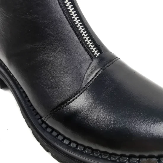 Дамски боти от естествена кожа с топла подплата Tamara 10126BL /