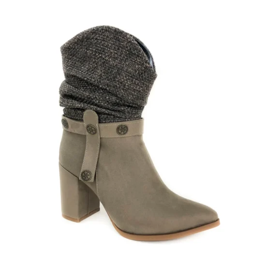 Бежови ботуши на ток Kamara 2615Е /