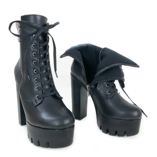 Черни боти на висок ток Viola 10122BL /