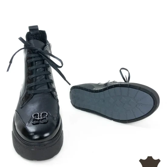 Спортни боти естествена кожа Kharma | Exclusive Collection 10123BL /