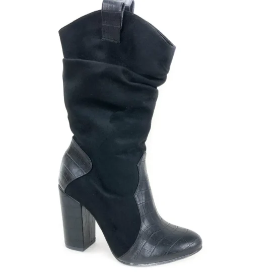 Alternative view of Черни ботуши на ток Aysha 4835B