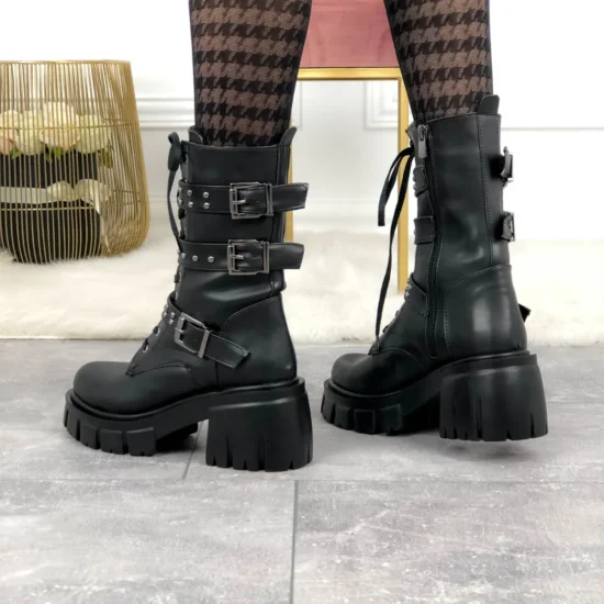 Черни кубинки с катарами Esmee 10121BL /