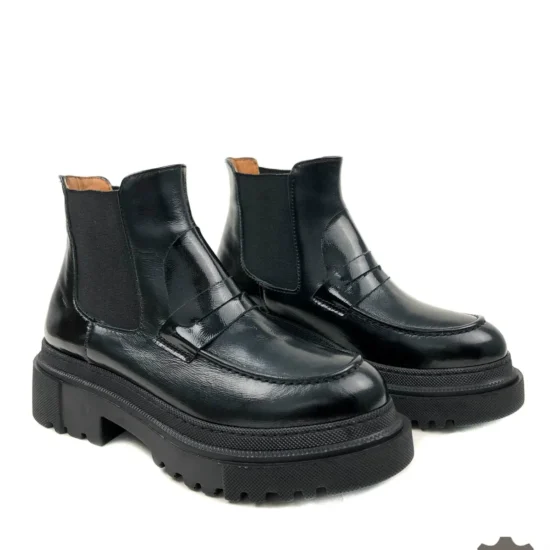 Дамски челси боти естествена кожа Ankara 10125BL /