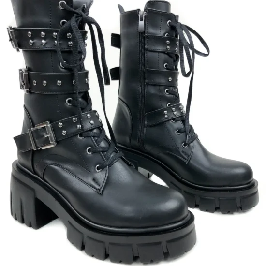 Черни кубинки с катарами Esmee 10121BL /