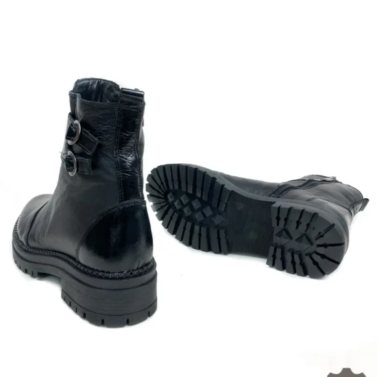 Дамски боти от естествена кожа с топла подплата Tamara 10126BL /