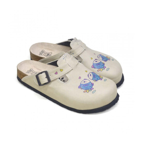 Ортопедични чехли Pisces със стелка от естествена кожа 700102 /