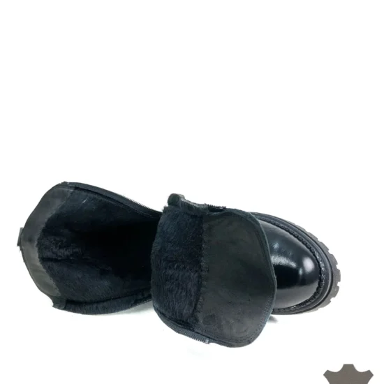 Дамски боти от естествена кожа с топла подплата Tamayo 10130BL /