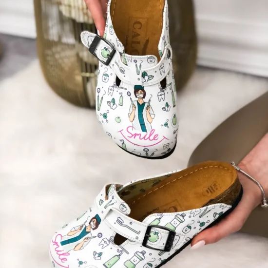 Alternative view of Ортопедични чехли Smiley със стелка от естествена кожа 700058