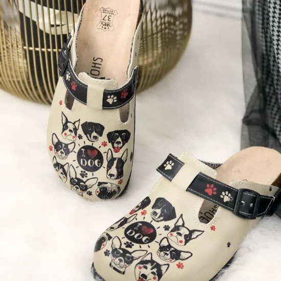 Alternative view of Ортопедични чехли I love dog със стелка от естествена кожа 700069