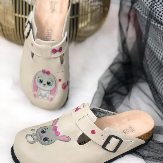 Alternative view of Ортопедични чехли Bunny със стелка от естествена кожа 10156WH