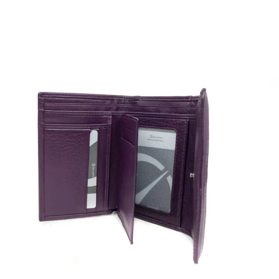 Alternative view of Лилав луксозен портфейл от естествена кожа Antonio 30026VL