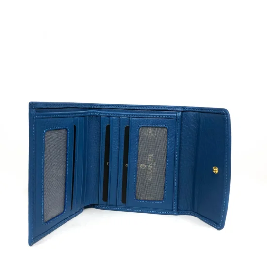 Синьо луксозно портмоне от естествена кожа Phoenix 30025LU /