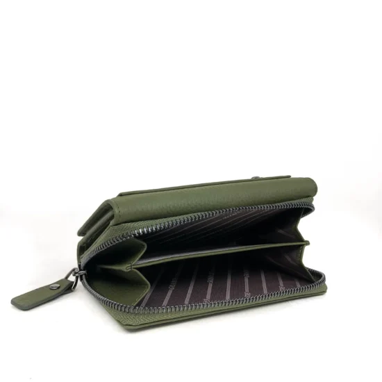 Зелен луксозен портфейл от естествена кожа Chicago 30029GR /