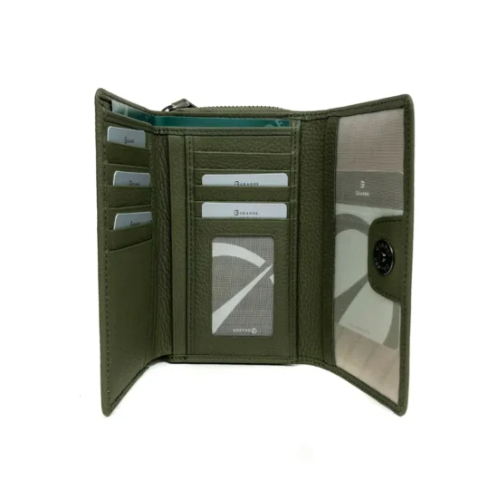 Зелен луксозен портфейл от естествена кожа Chicago 30029GR /