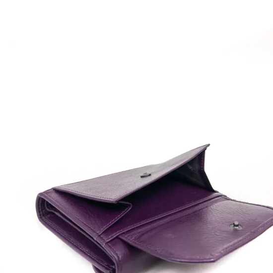 Лилаво луксозно портмоне от естествена кожа Dallas 30028VL /