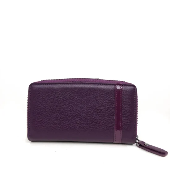 Лилав луксозен портфейл от естествена кожа Houston 30031VL /