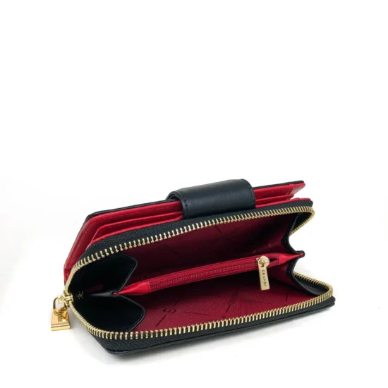 Alternative view of Черен луксозен портфейл от естествена кожа Houston 30031BL