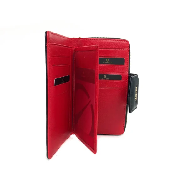 Черен луксозен портфейл от естествена кожа Houston 30031BL /