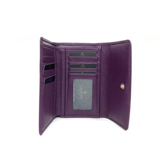 Лилав луксозен портфейл от естествена кожа Denver 30030VL /