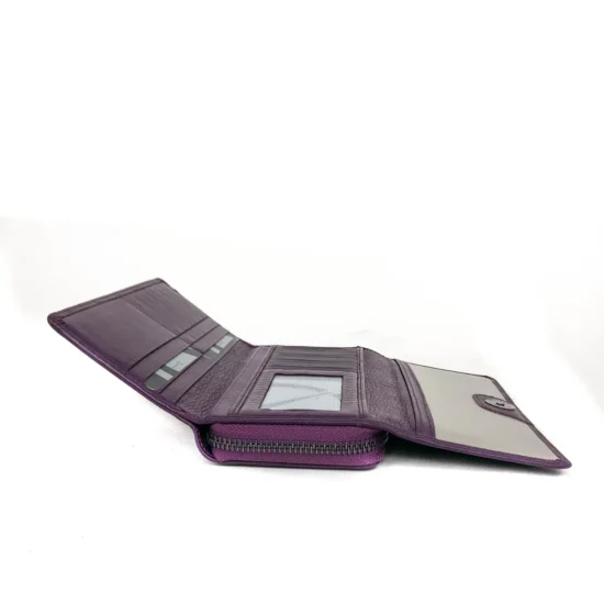 Alternative view of Лилав луксозен портфейл от естествена кожа Chicago 30033VL