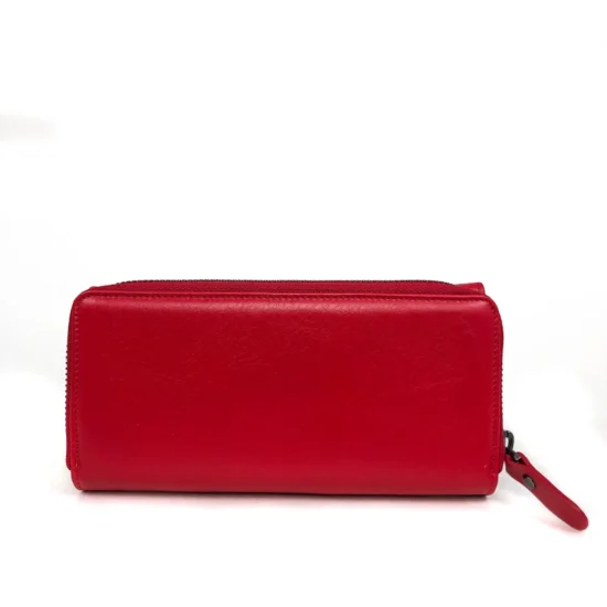 Червен луксозен портфейл от естествена кожа Chicago 30033RD /