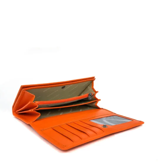 Оранжев луксозен портфейл от естествена кожа New York 30032AR /
