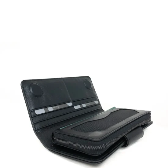 Alternative view of Черен луксозен портфейл от естествена кожа Charlotte 30036BL