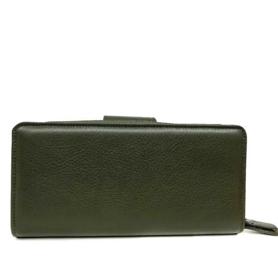 Зелен луксозен портфейл от естествена кожа Charlotte 30036GR /