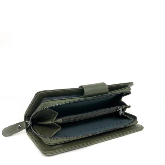 Зелен луксозен портфейл от естествена кожа Charlotte 30036GR /