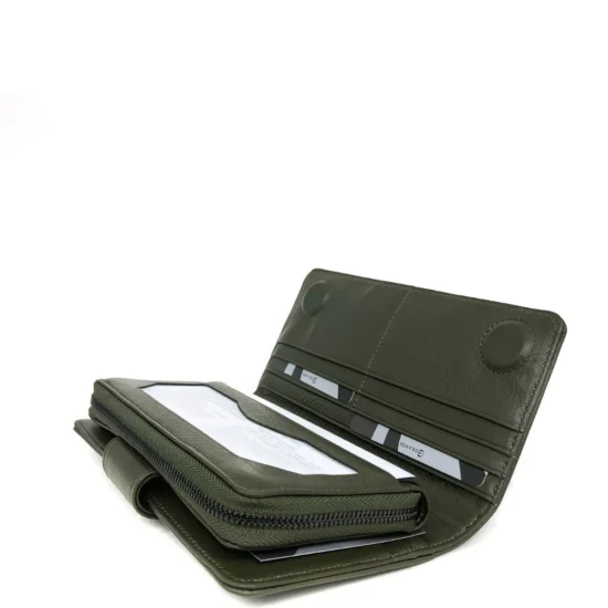 Alternative view of Зелен луксозен портфейл от естествена кожа Charlotte 30036GR