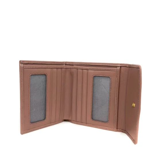 Розово луксозно портмоне от естествена кожа Phoenix 30025PK /