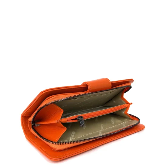 Оранжев луксозен портфейл от естествена кожа Charlotte 30036AR /