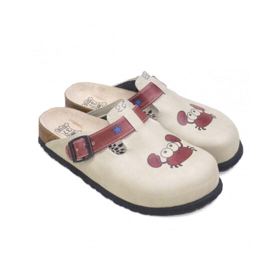 Ортопедични чехли Cancer със стелка от естествена кожа 10157RA /