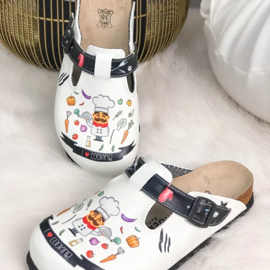 Alternative view of Ортопедични чехли I love cooking със стелка от естествена кожа 700055