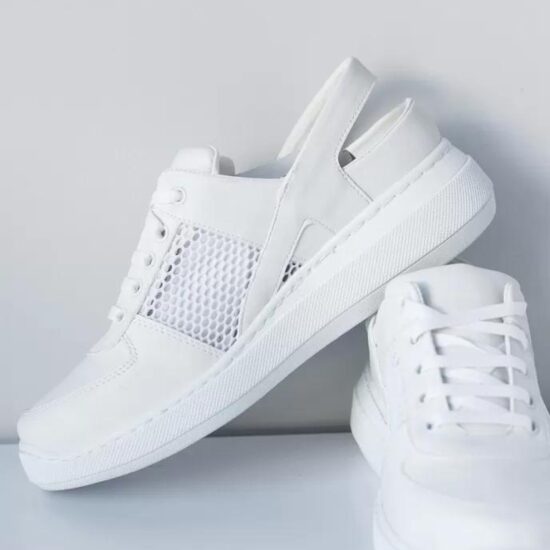 Медицински маратонки White с отворена пета 600007 /