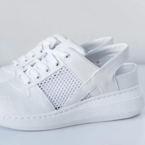 Медицински маратонки White с отворена пета 600007 /