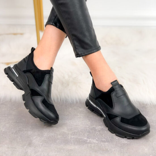 Alternative view of Дамски спортни обувки от естествена кожа и велур Amalia 10160BL