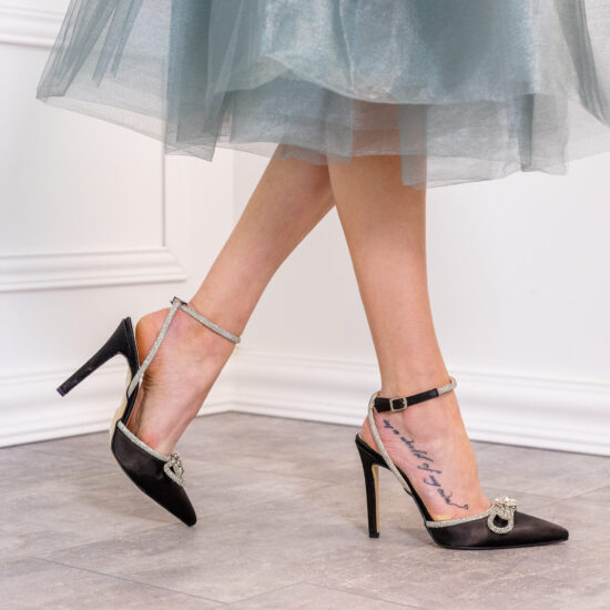 Alternative view of Елегантни обувки на ток с камъни Princess Black 10168BL