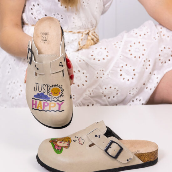 Alternative view of Ортопедични чехли със стелка от естествена кожа