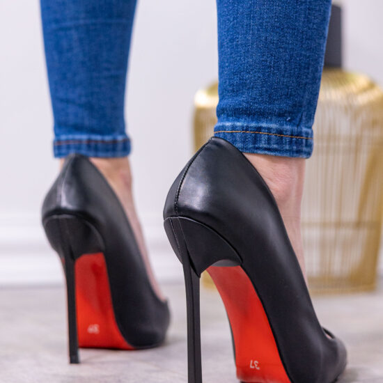 Alternative view of Черни кожени обувки с метален ток Blade 10170BLM