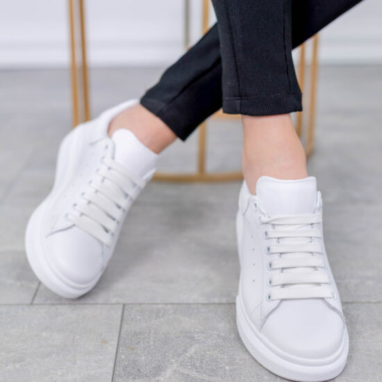 Бели кецове естествена кожа Elsie 10165WH /