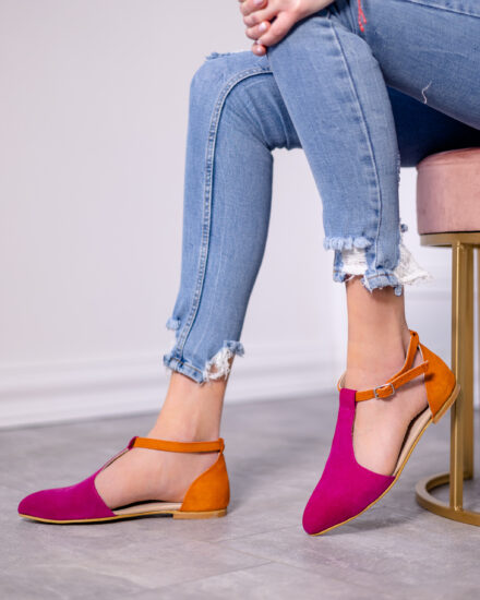 Дамски балеринки естествена кожа цветни Ежедневни обувки